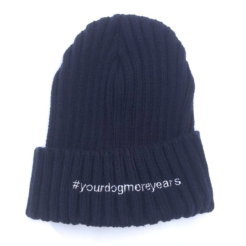 #yourdogmoreyears Navy Beanie Hat