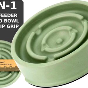 bamboo slow feeder with anti slip grip