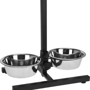 adjustable double bowl feeding station