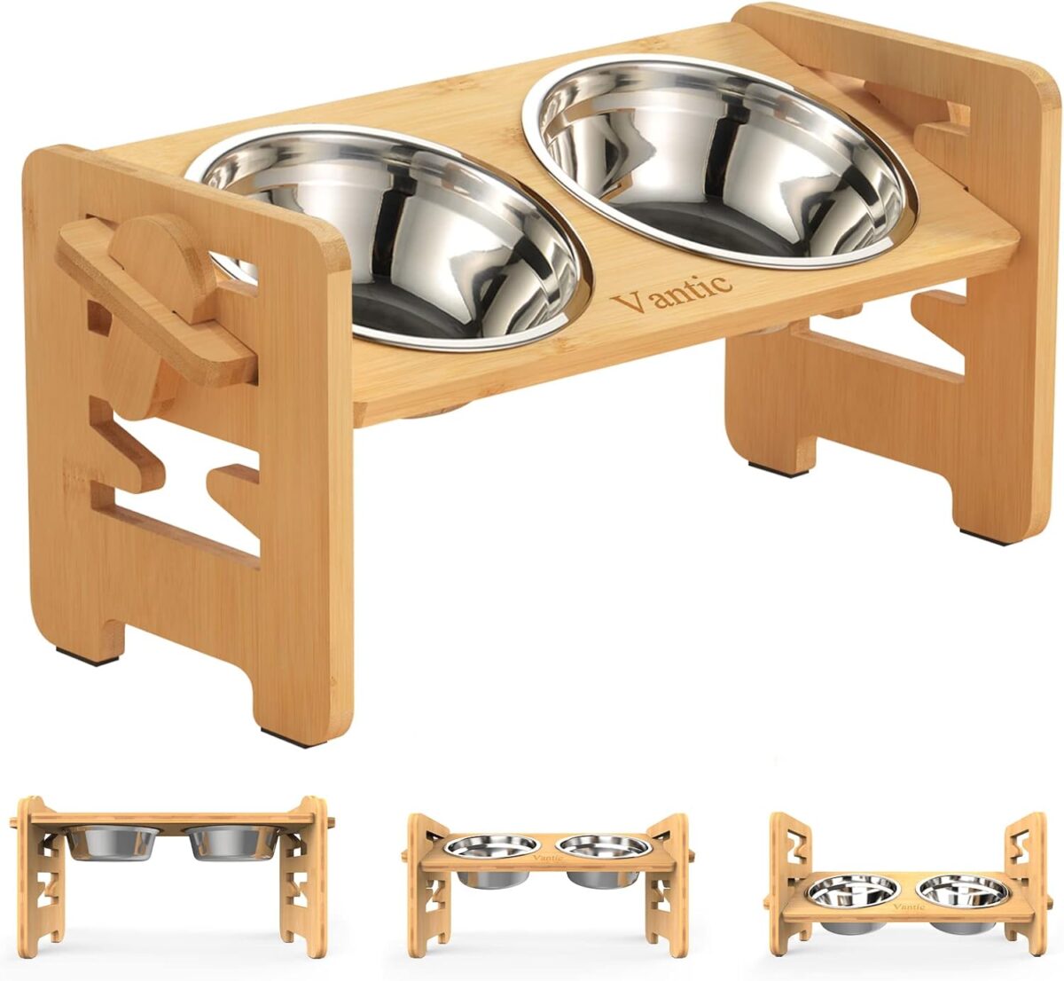 raised dog bowls with stand 6 heights