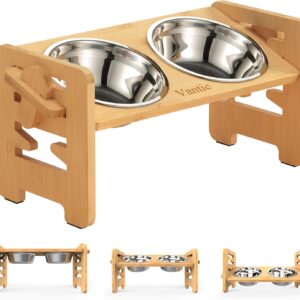 raised dog bowls with stand 6 heights