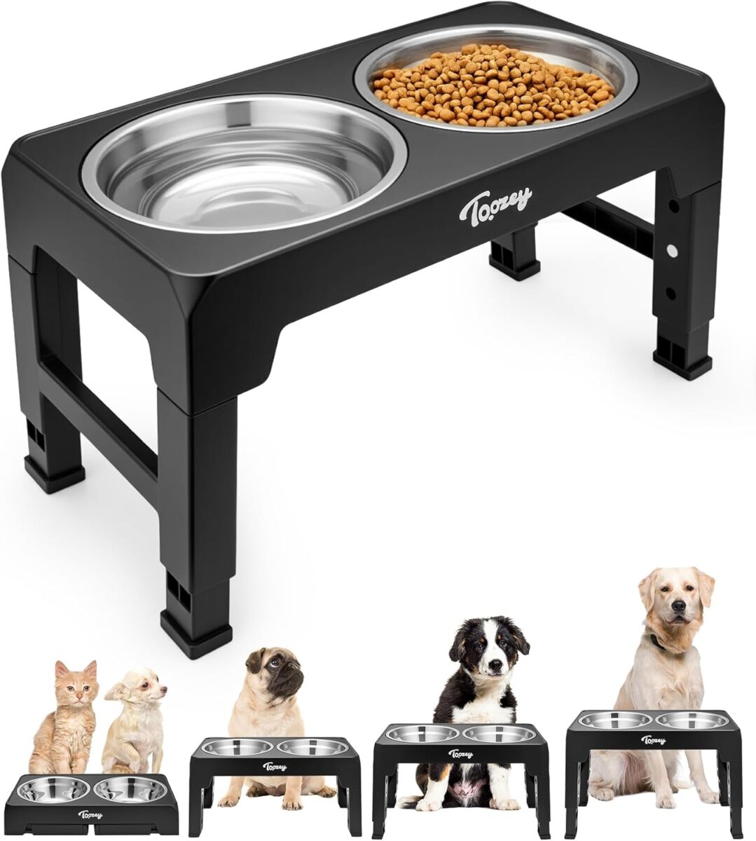 raised feeding station height adjustable