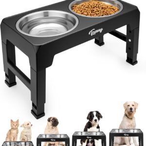 raised feeding station height adjustable