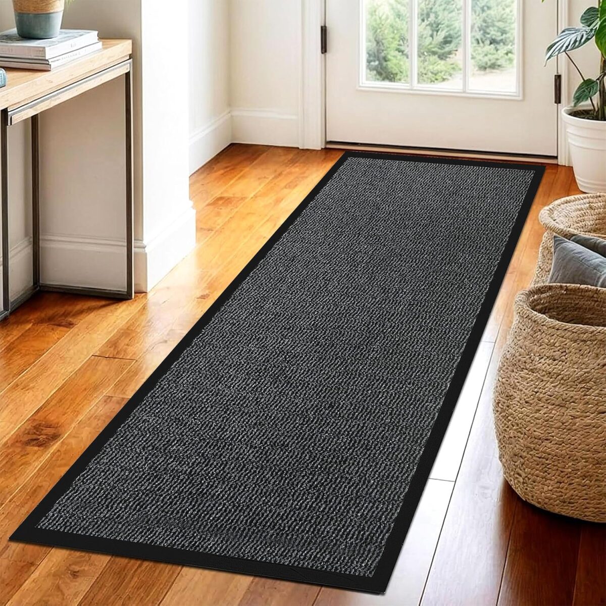 hallway runner rug non slip, dirt trapping, heavy duty