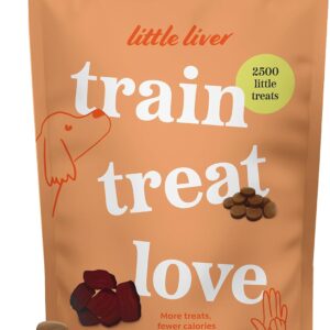 barker and barker little liver dog training treats low calorie; low fat