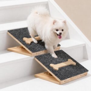 2 or 4 pack dog ramp for stairs/sofa/bed, foldable | non slip | adjustable