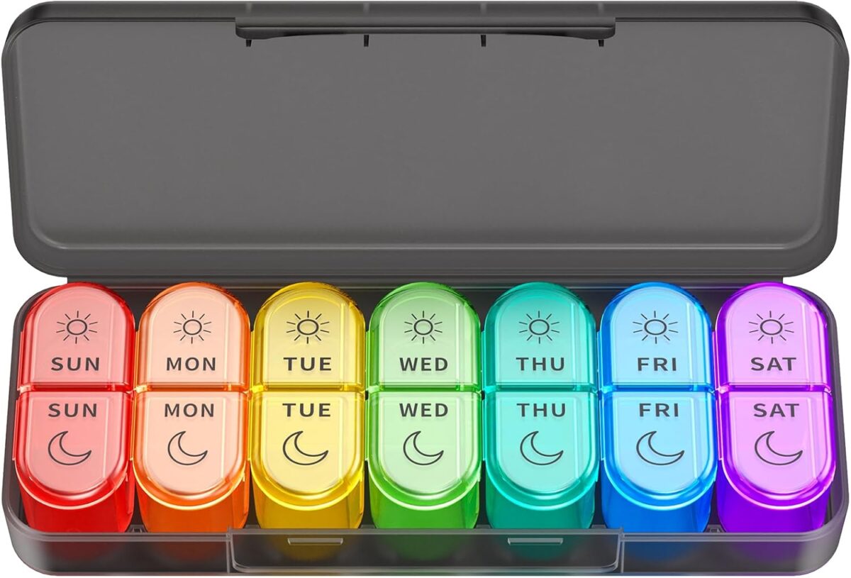 pill organiser 7 day, 2 times a day