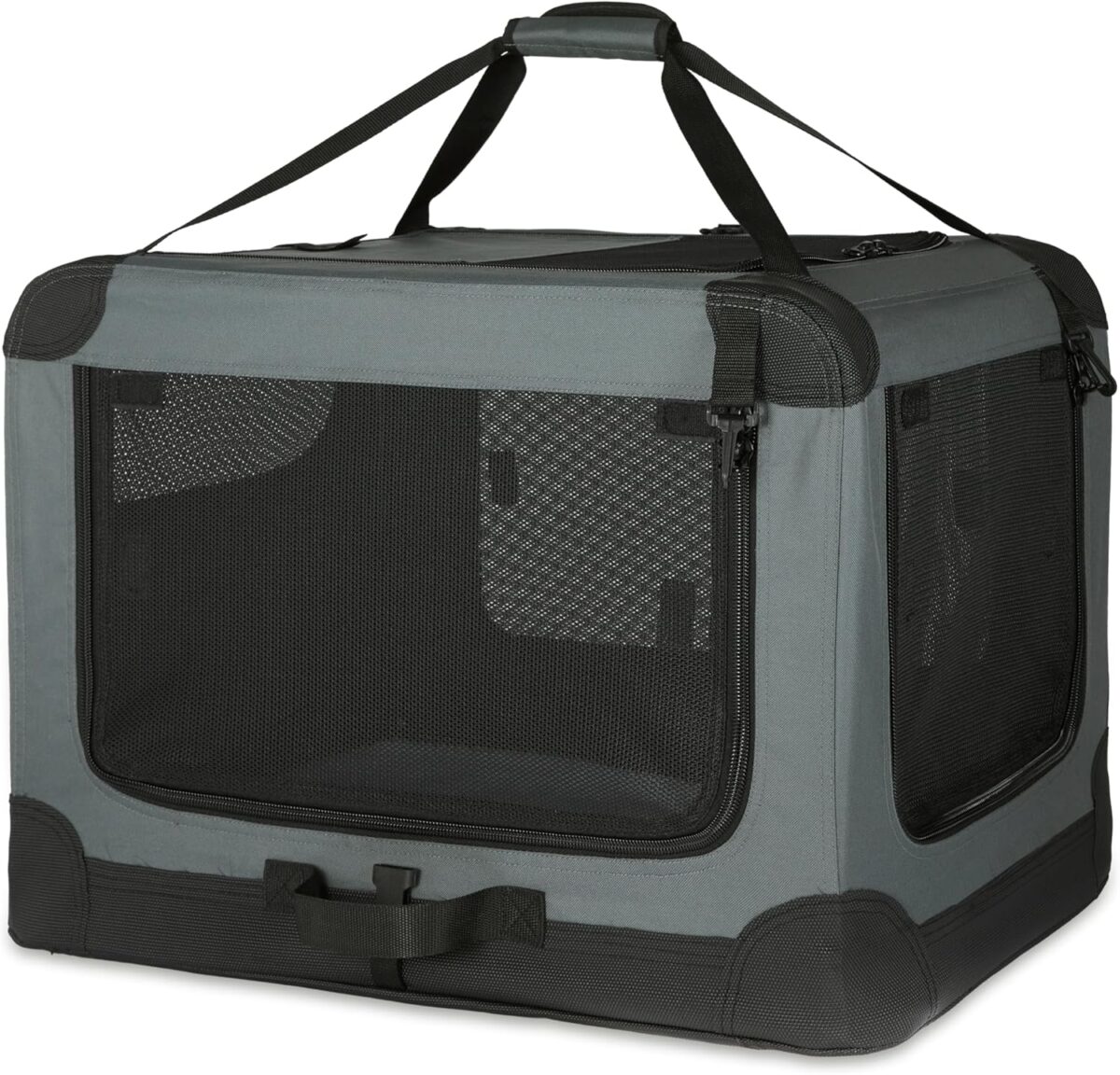 4 doors portable soft sided folding travel crate
