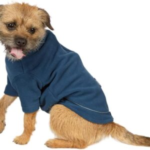 fleece dog jumper puppy jacket winter coat (with zip)