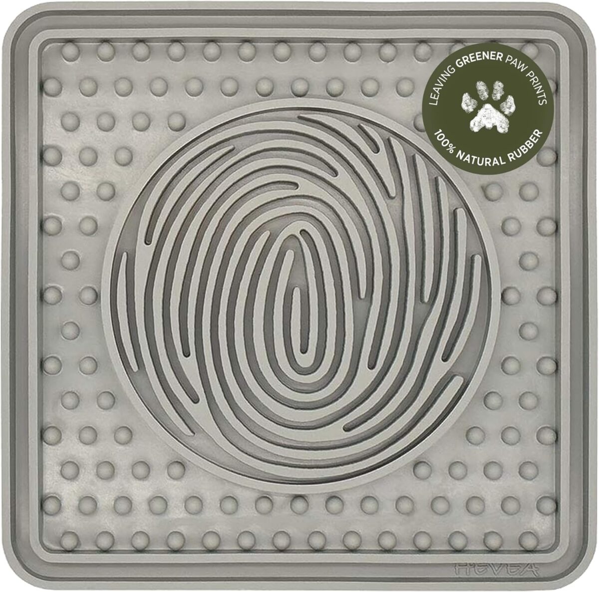hevea dog lick mat in natural rubber with 25 suction cups