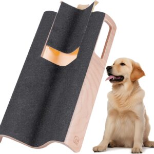 m shaped dog scratch pad for nails with treat box