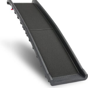 petsafe solvit ultrlite bi fold pet ramp, compact and lightweight,grey,4" h x 16" w x 62" d