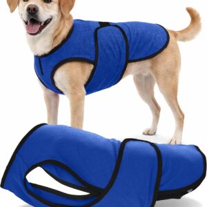 dog cooling vest easy on/off cooling coat with double quick adjust strap & zip neck
