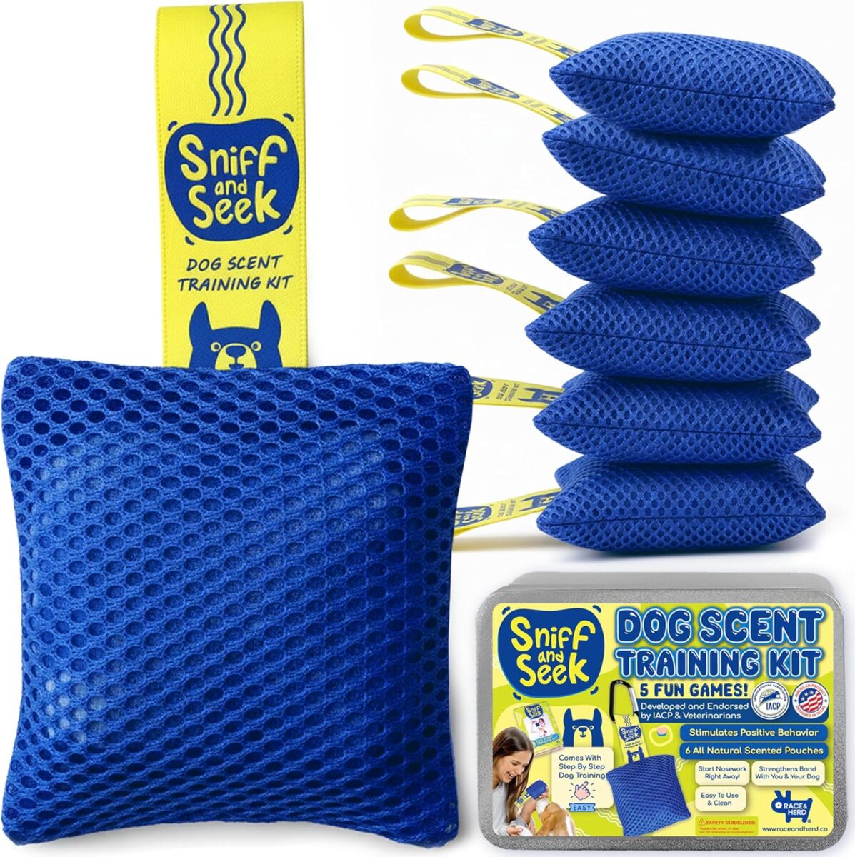 sniff and seek dog scent training kit scent work kit for dog, brain games, sniffing toys