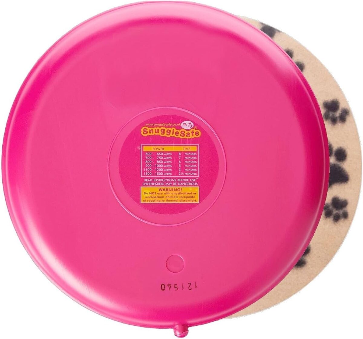 snugglesafe original microwave heat pad for pets chew proof, water resistant heating disc