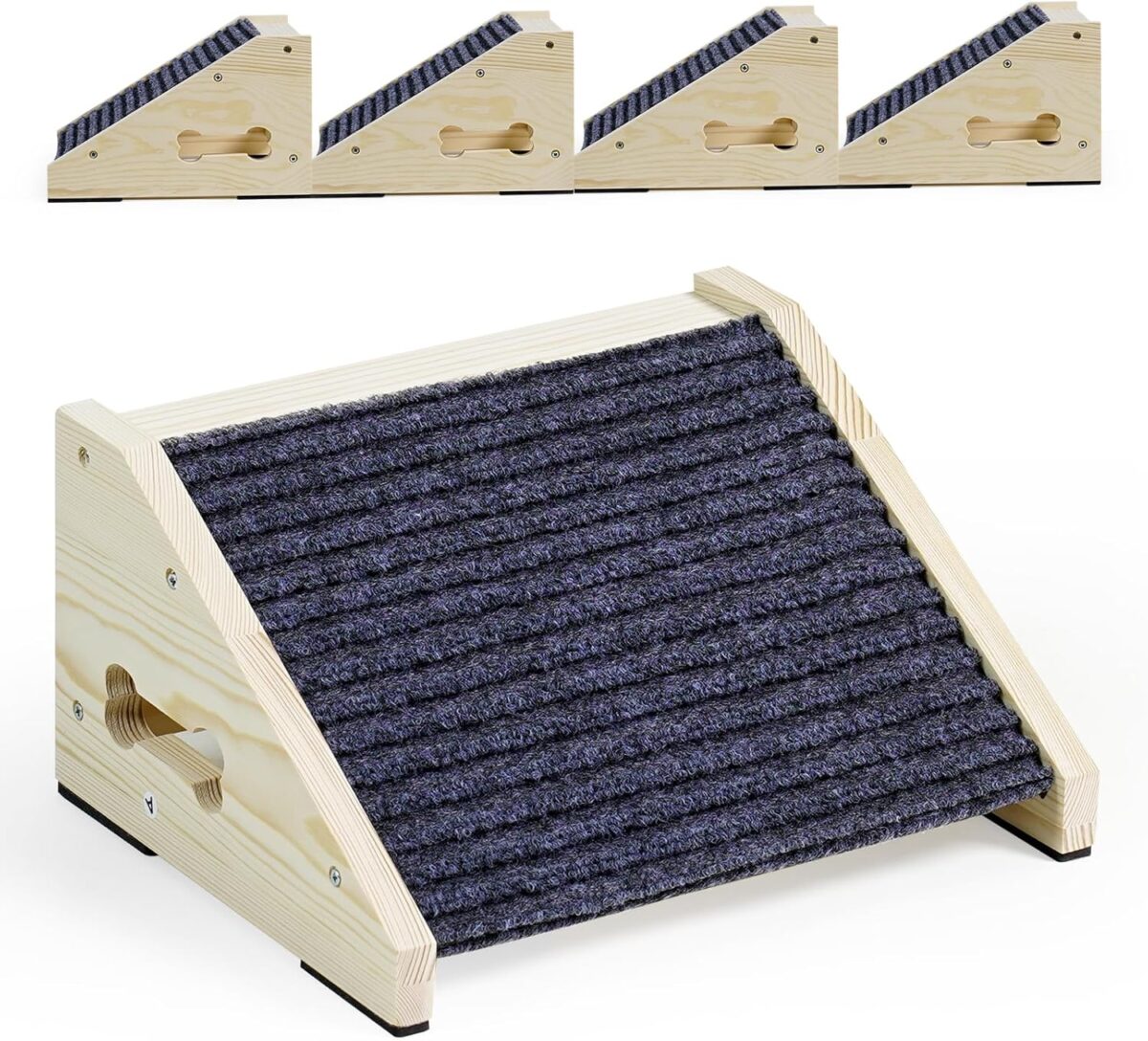 4 pack wooden dog ramp for stairs