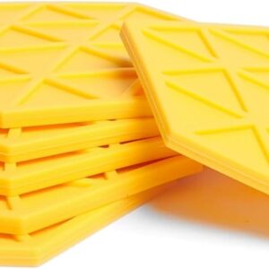 yellow silicone drinks coasters (paw targets)
